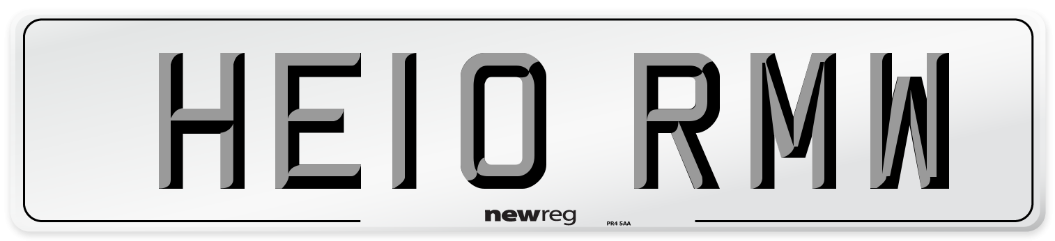 HE10 RMW Number Plate from New Reg